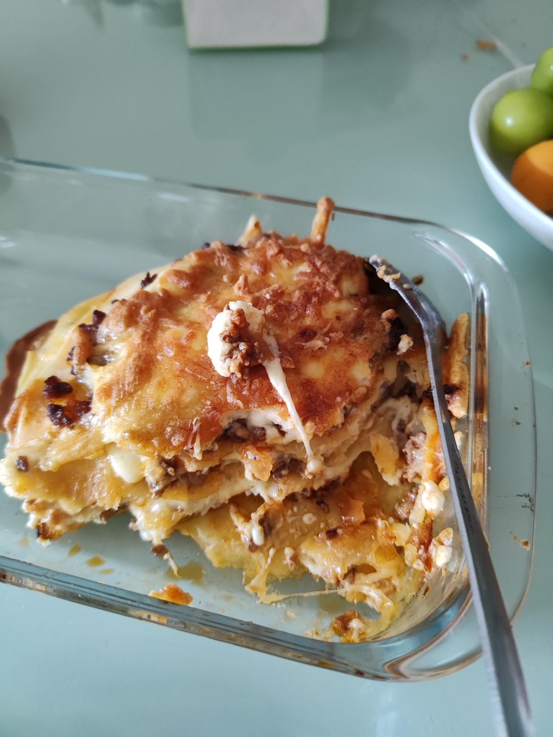 意大利千层面（包括自制面皮与白酱）