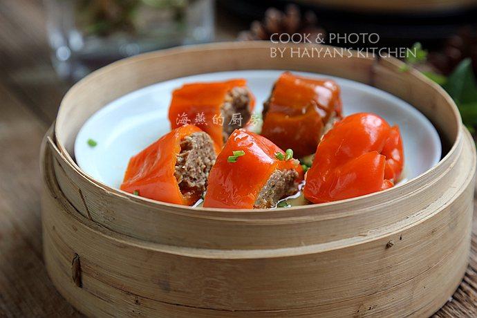 国庆家宴拿手菜--红椒酿牛肉