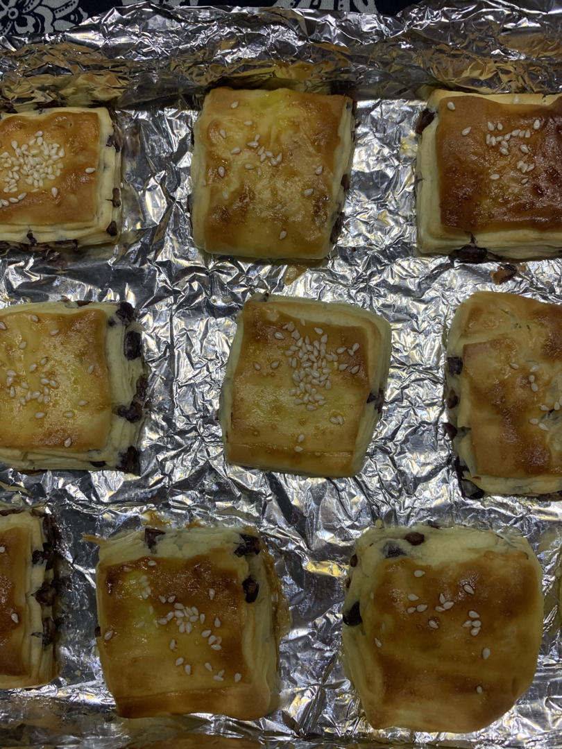 梅子庞宝做的丹麦红豆饼