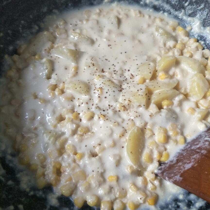 土豆玉米浓汤🌽 减脂也可以吃~的做法