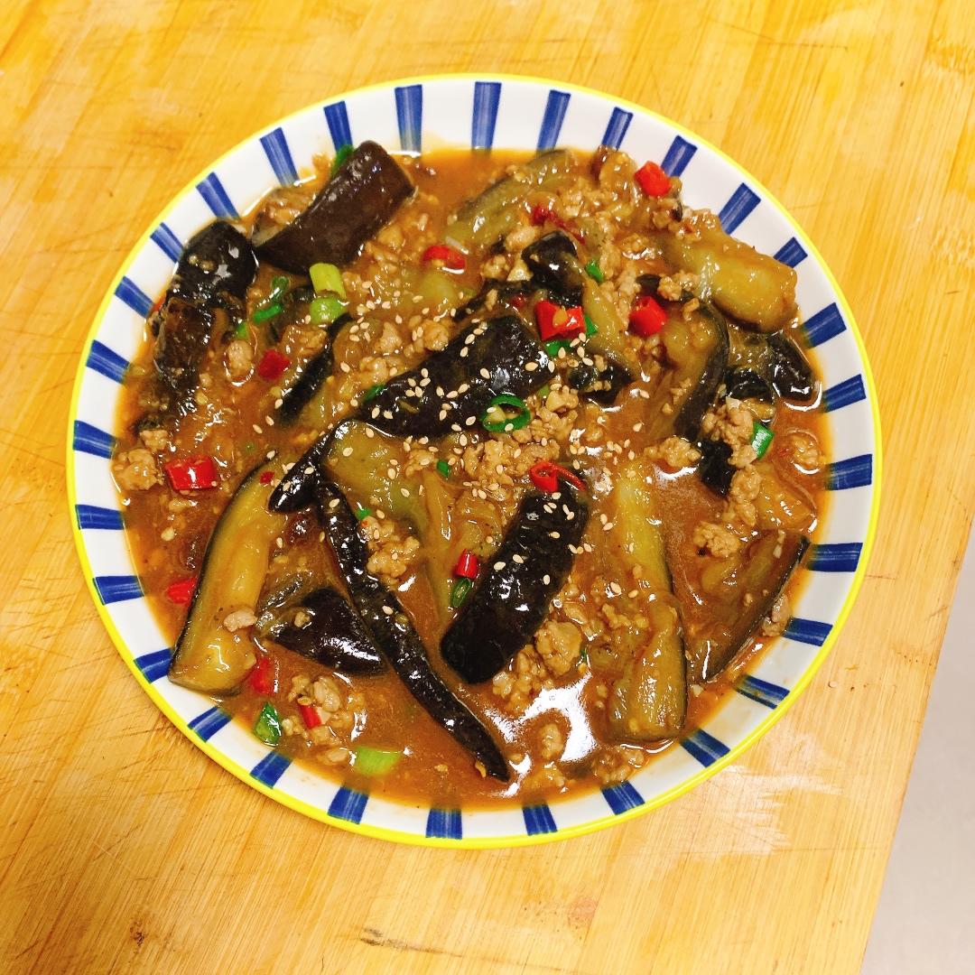 红烧肉沫茄子