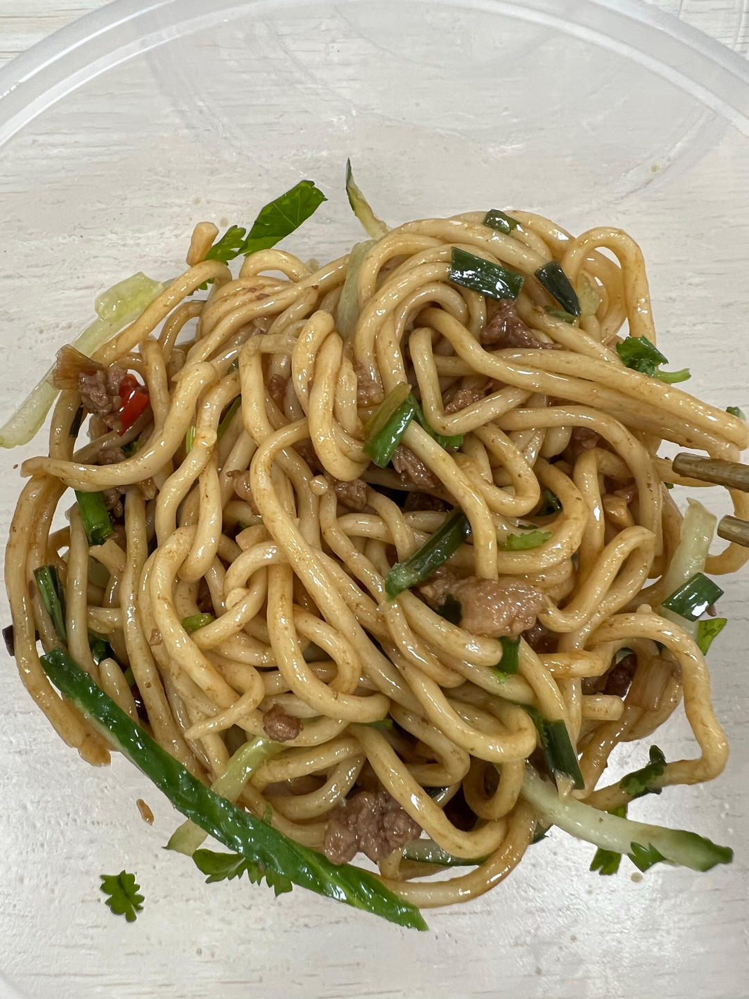 十分钟做好一盘肉酱拌面，太好吃了😋