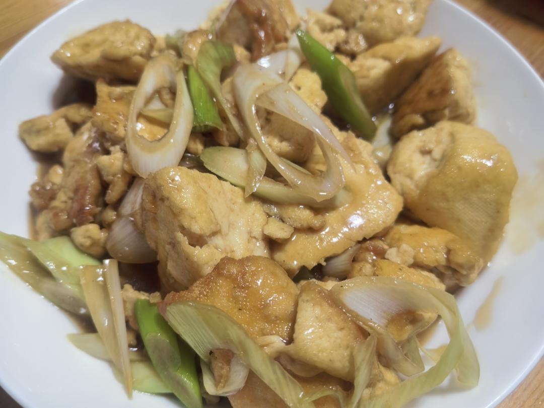 葱烧豆腐
