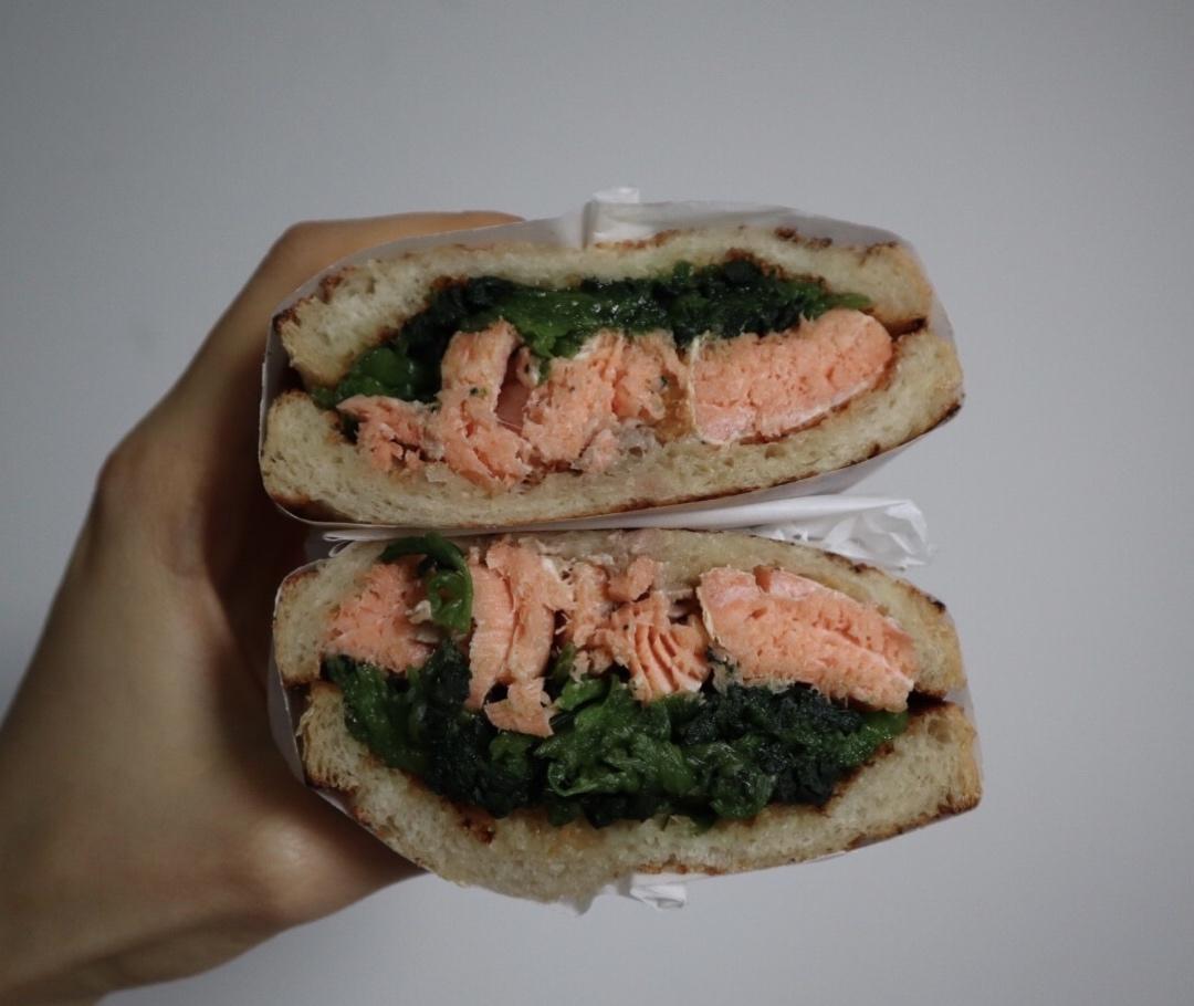 全麦三文鱼菠菜三明治 附超详细的包三明治大法｜#Healthybreakfast#