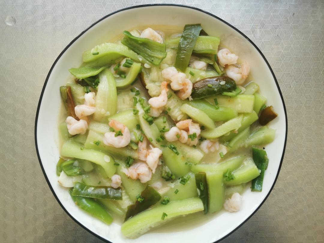 虾仁炒丝瓜的做法