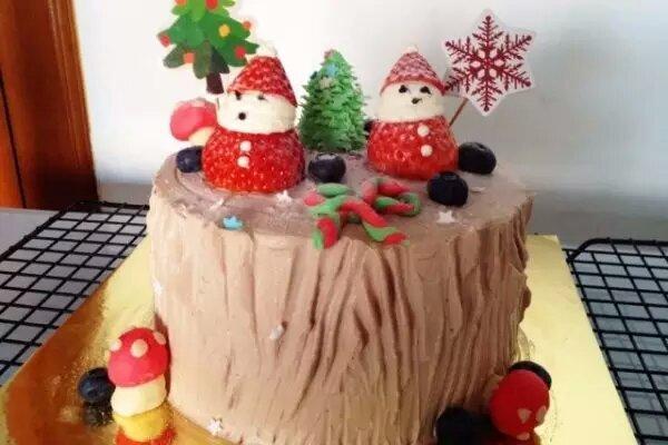 圣诞巧克力装饰蛋糕的做法