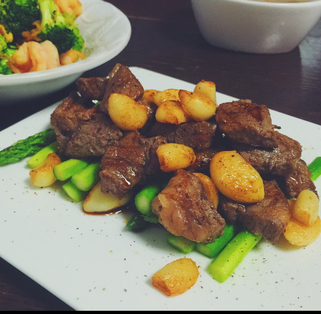 黑蒜子牛肉粒