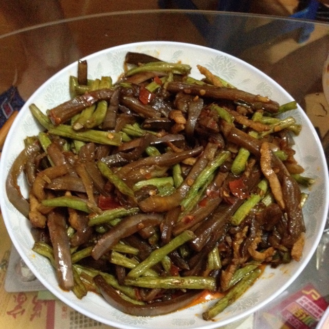 青椒炒茄子