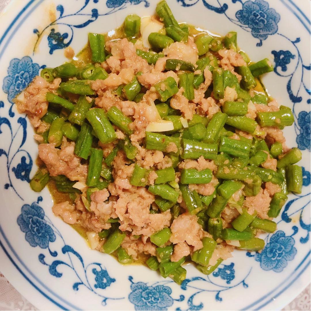 肉沫豆角下饭菜