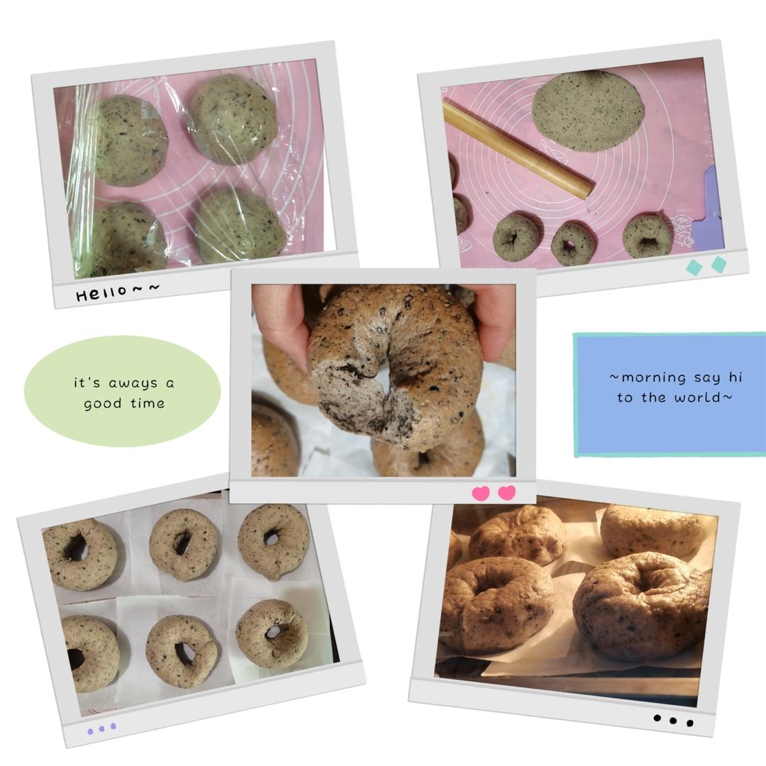 低糖无油～新手一次成功‼️全麦黑芝麻贝果