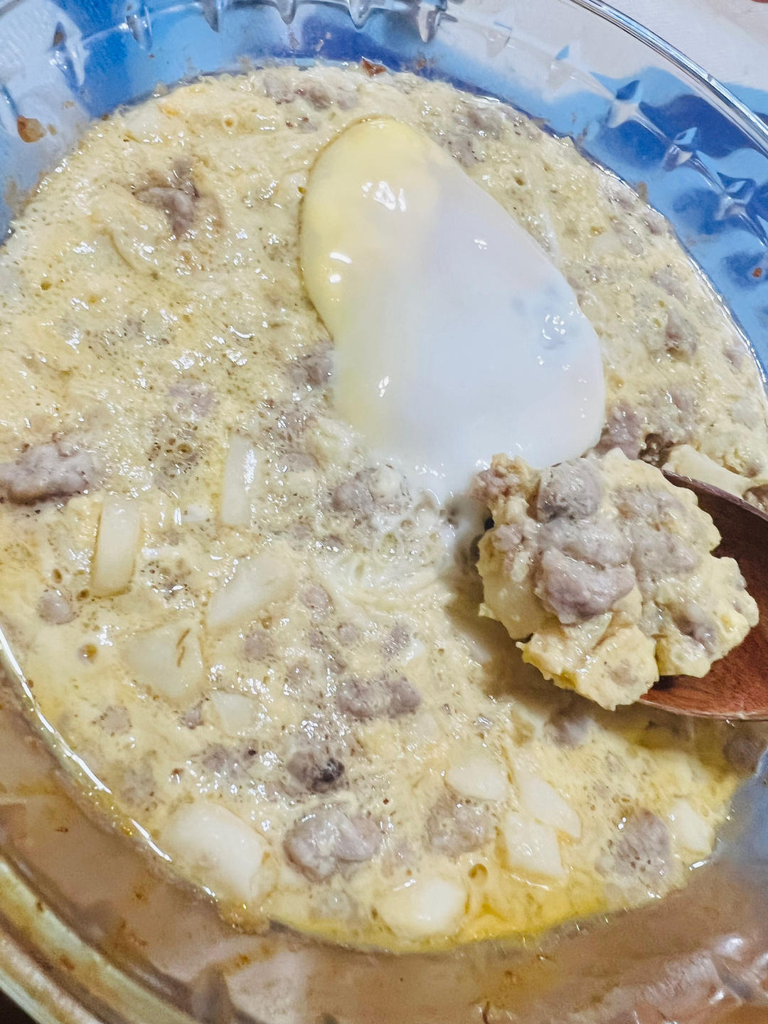 鸡蛋蒸肉饼