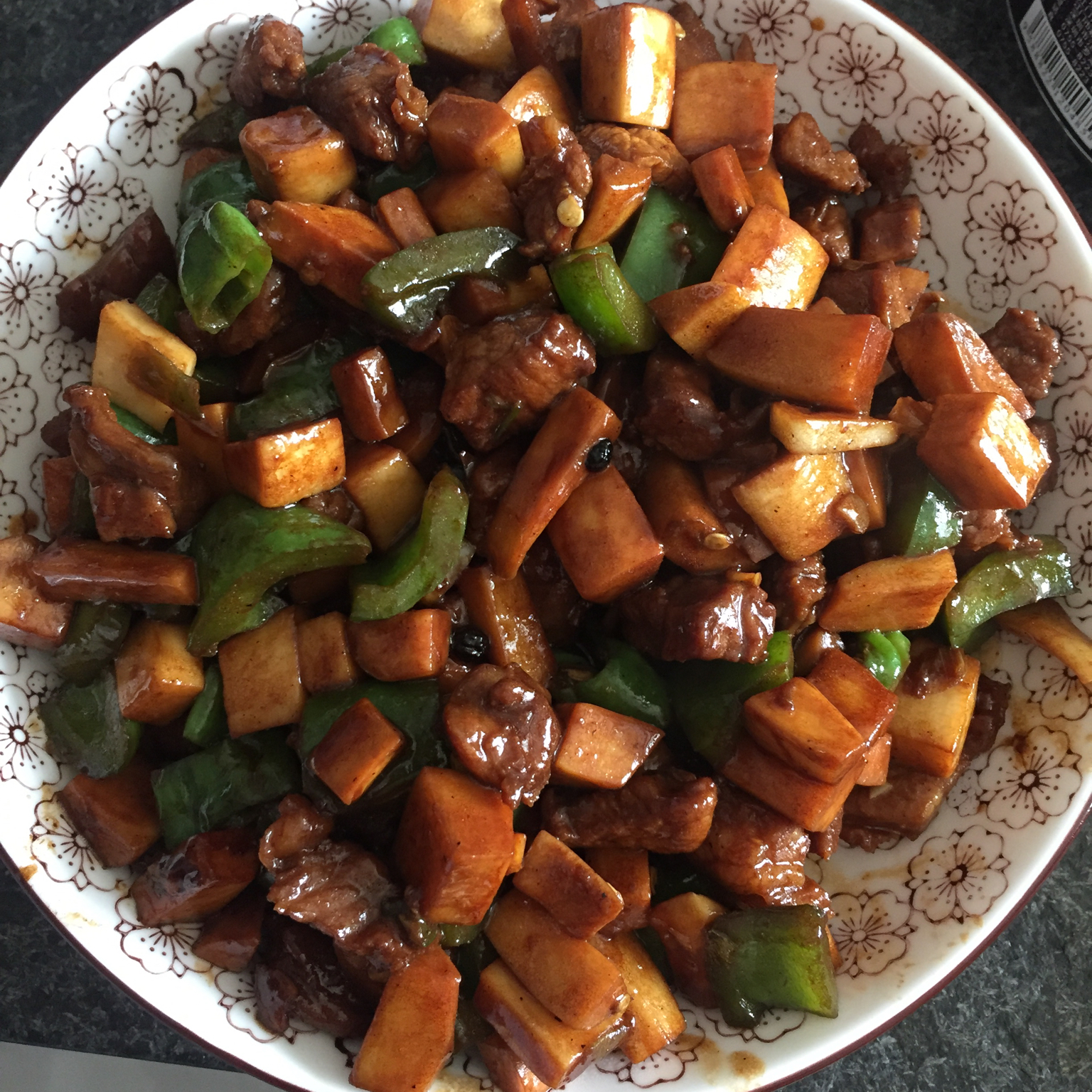 黑椒杏鲍菇牛肉粒