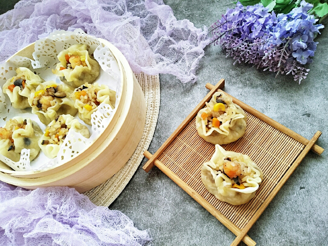 虾仁烧麦——饺子皮版的做法