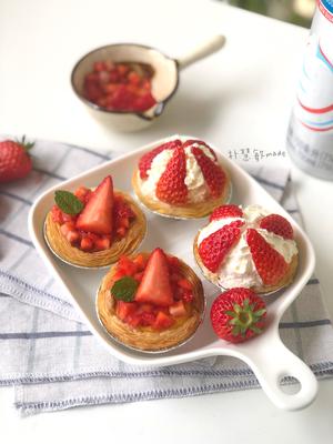 草莓奶油蛋挞，草莓蛋挞，让你享受一下春天的味道的做法 步骤5