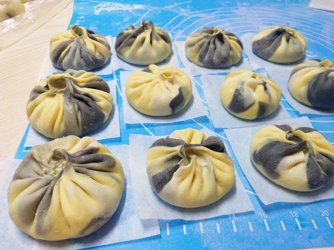 南瓜双色包子
