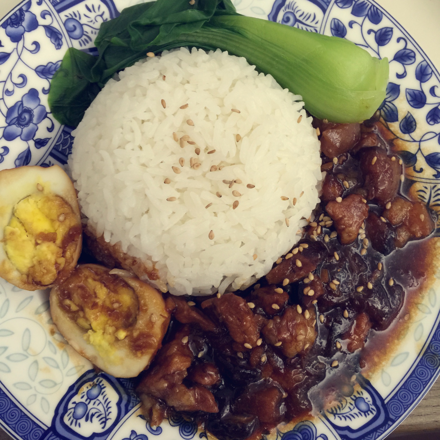 洋葱酥卤肉饭
