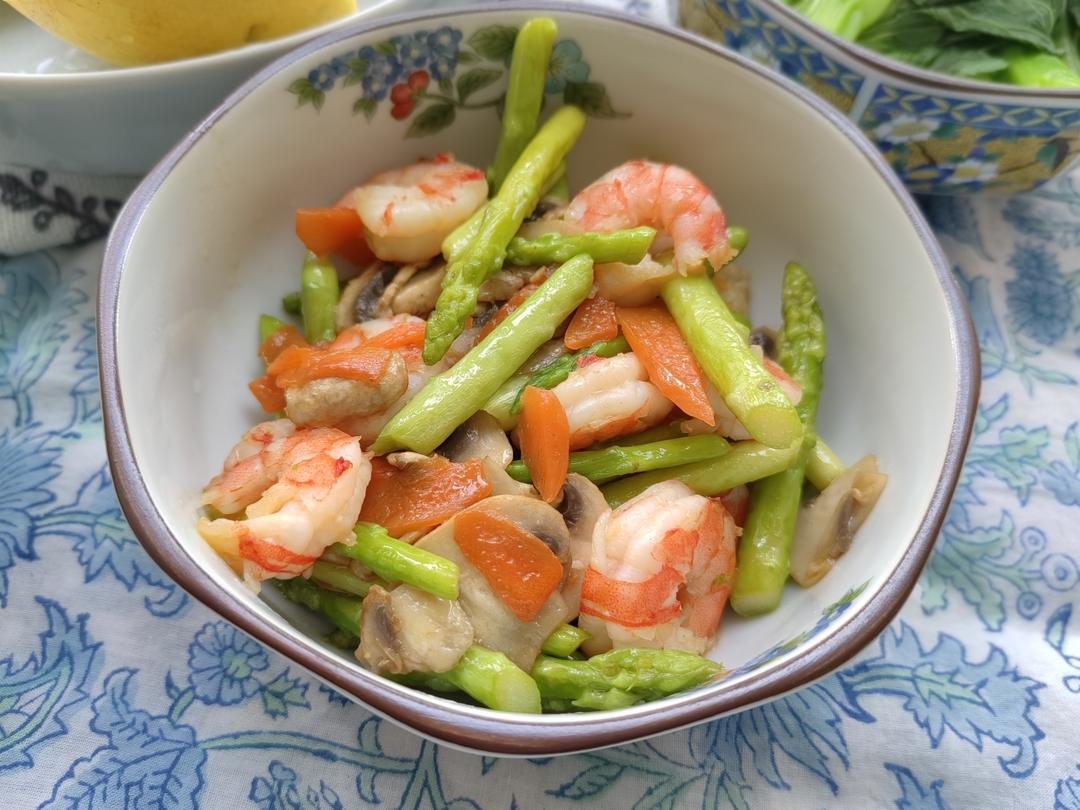 黑椒芦笋炒口蘑