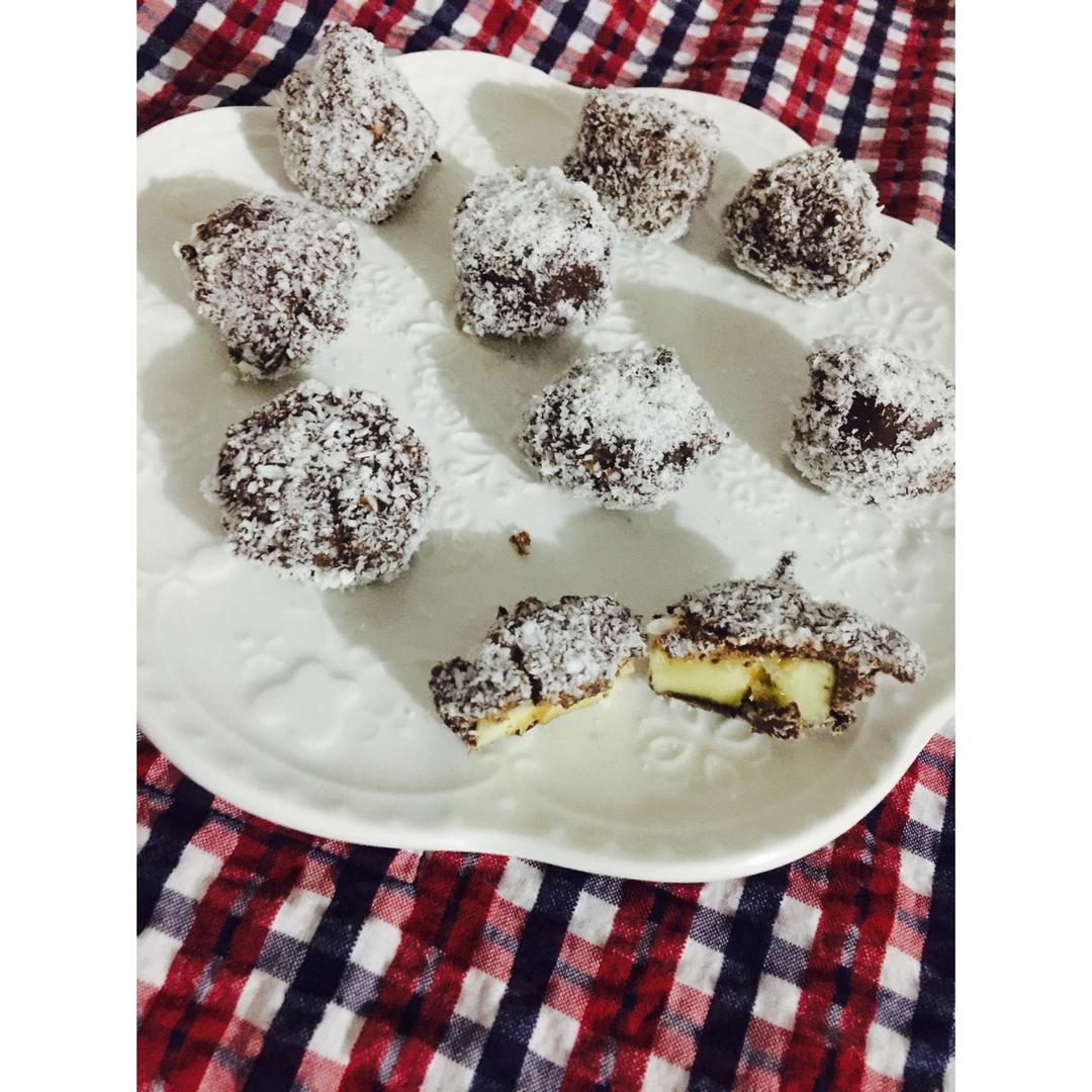 巧克力香蕉椰丝球