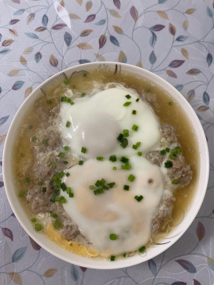 简单又好吃的肉饼蒸蛋