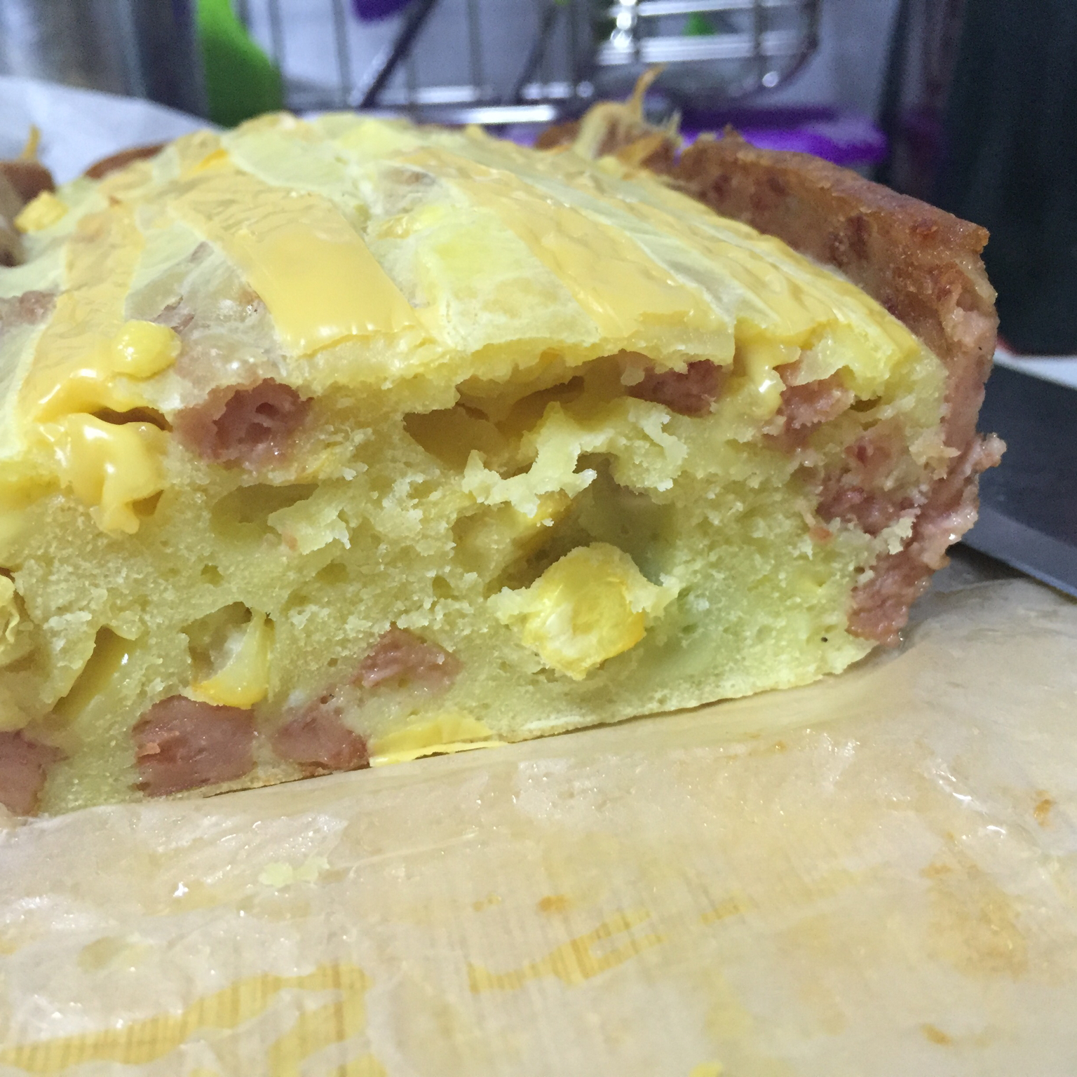 午餐肉芝士咸蛋糕