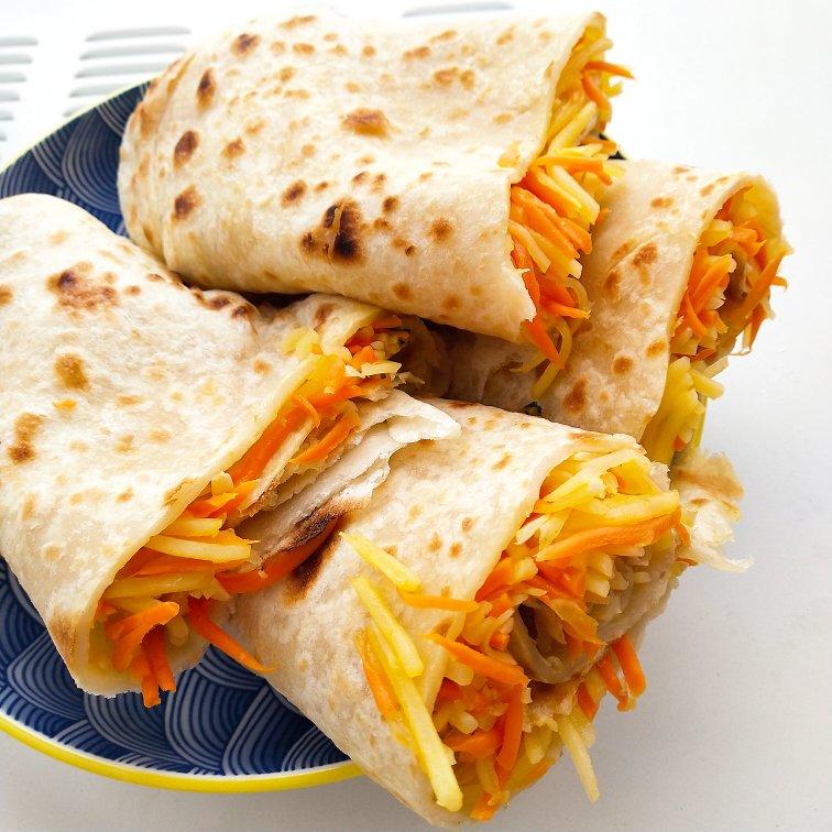 心事发芽做的土豆丝卷饼