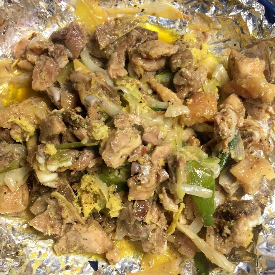 纸包烤葱油鸡