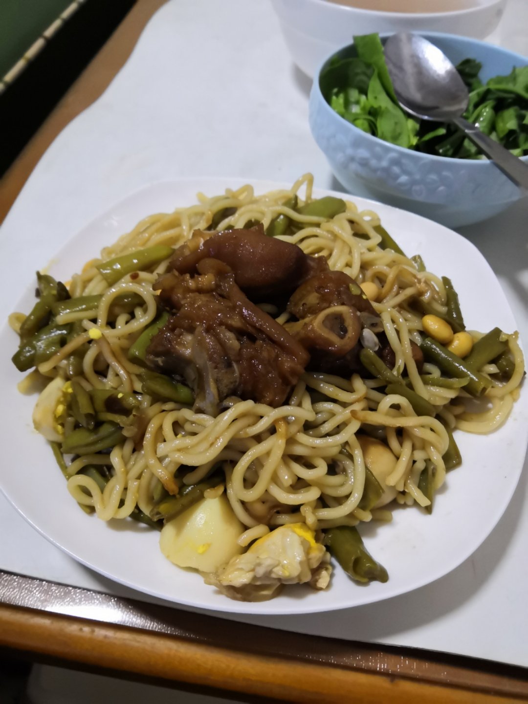 家常豆角焖面 Fried noodles with Bean