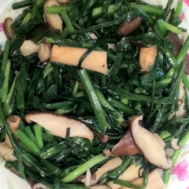韭菜香菇炒豆干