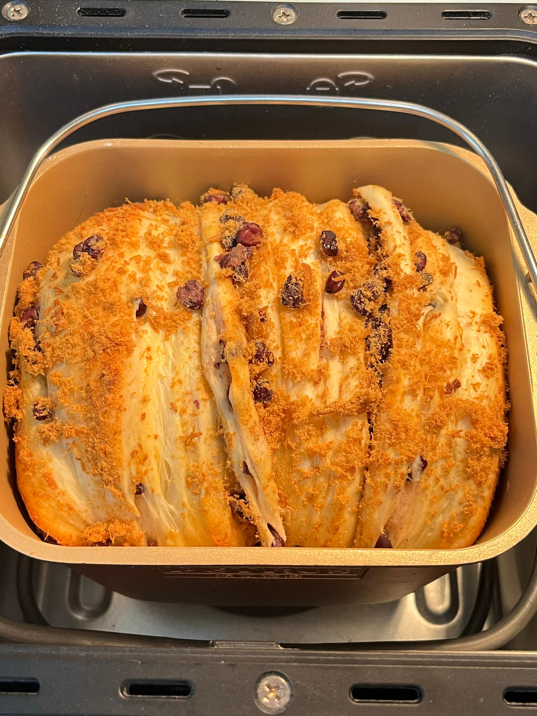 面包机版红豆肉松吐司，三天不会变硬