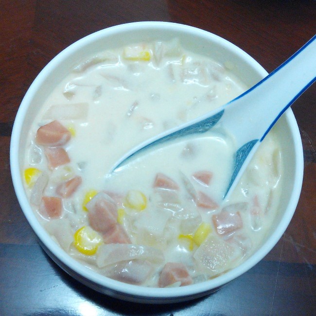 火腿玉米浓汤