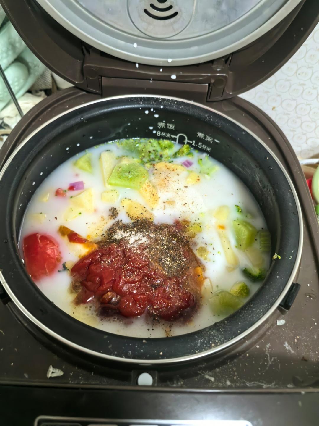 奶油番茄意面（电饭煲版）