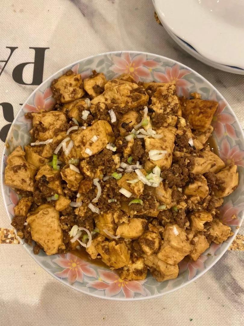 家常红烧肉末豆腐