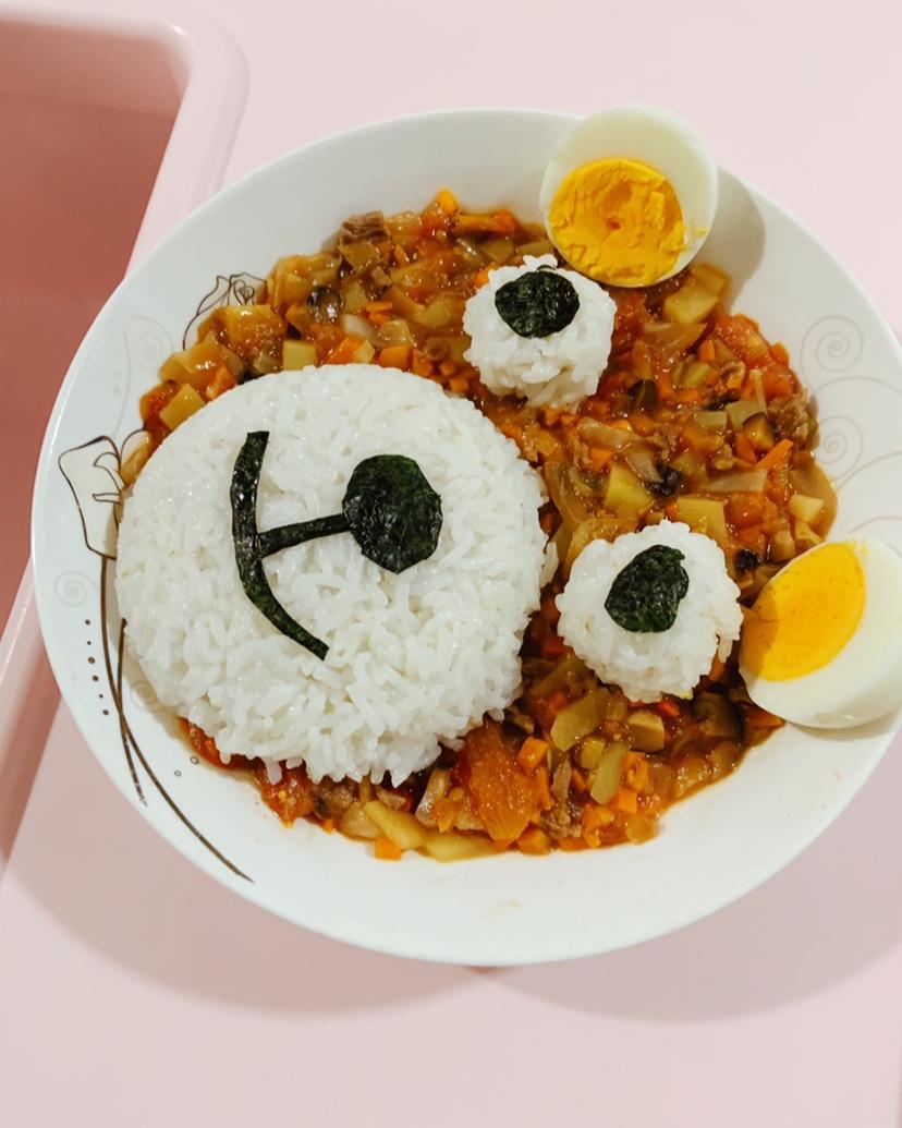 熊宝宝肉酱饭（宝宝一岁半以上餐食）