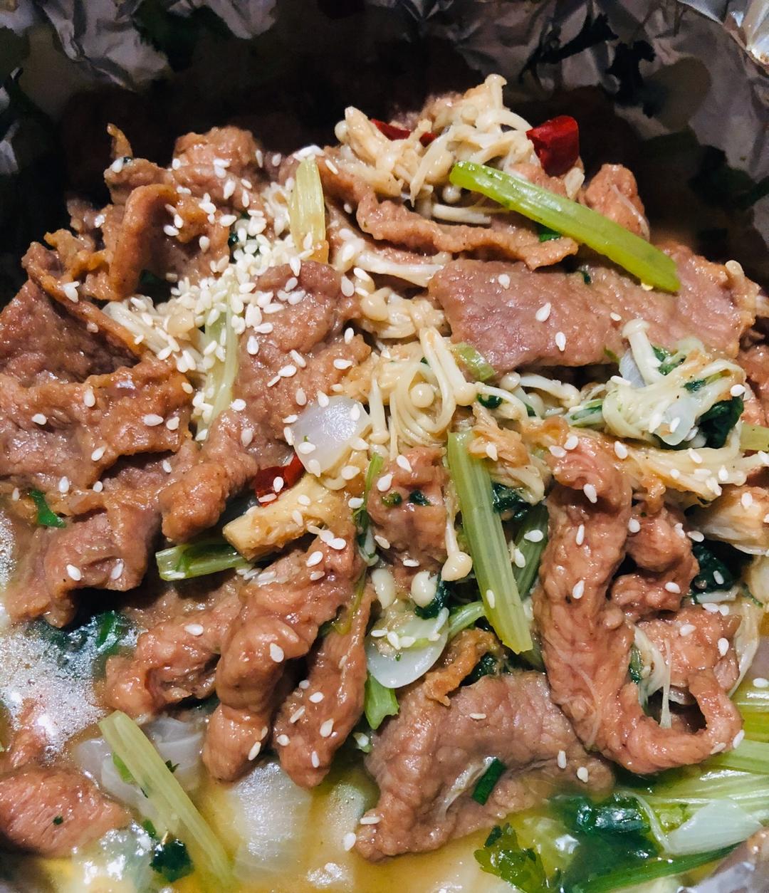 平底锅锡纸牛肉（超快手）