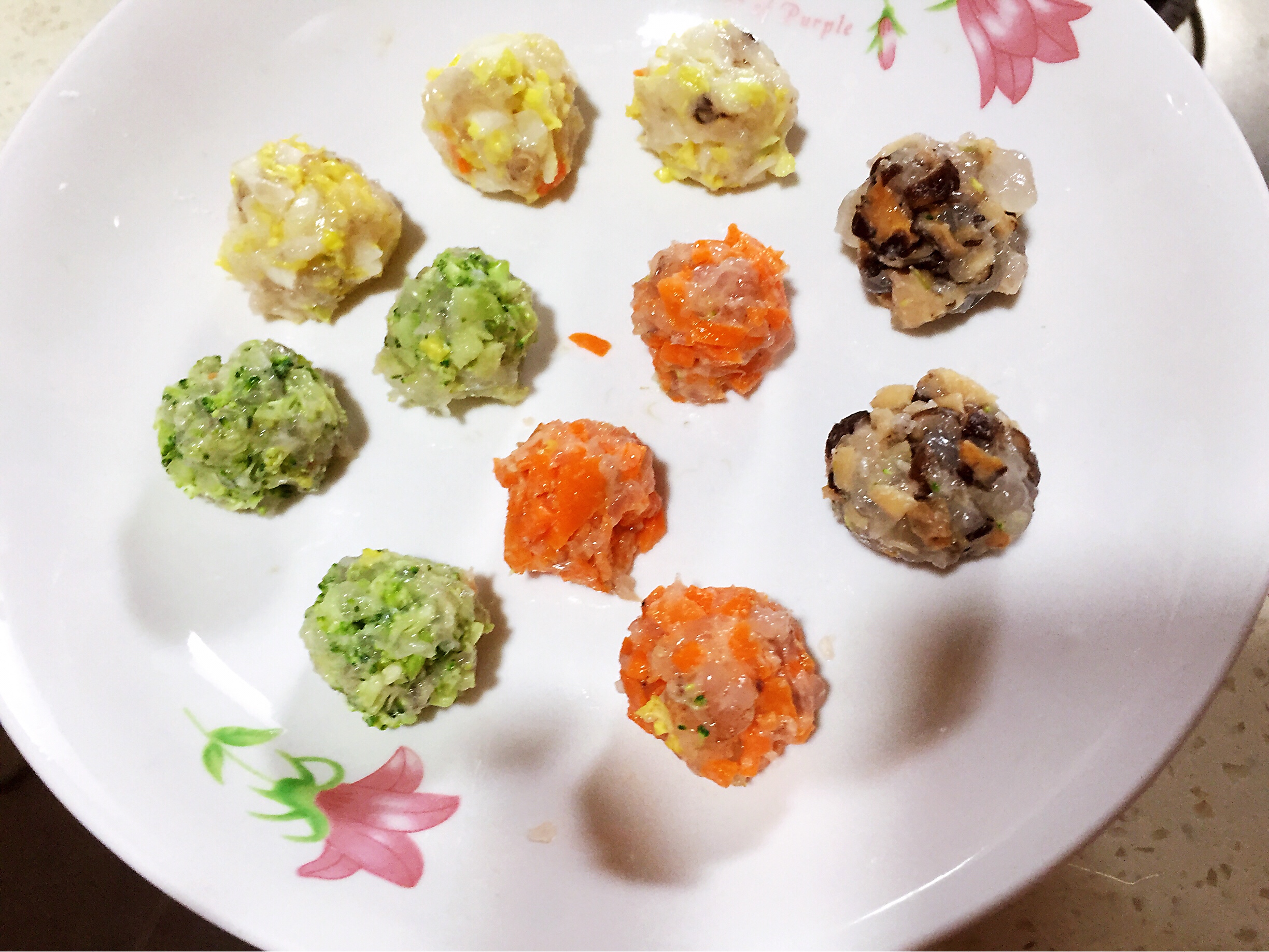 彩色虾丸 宝宝餐的做法