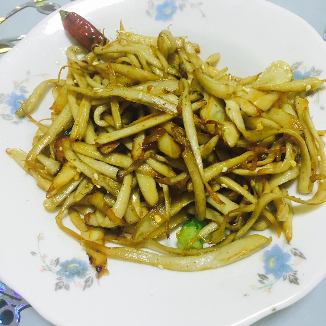干煸手撕杏鲍菇