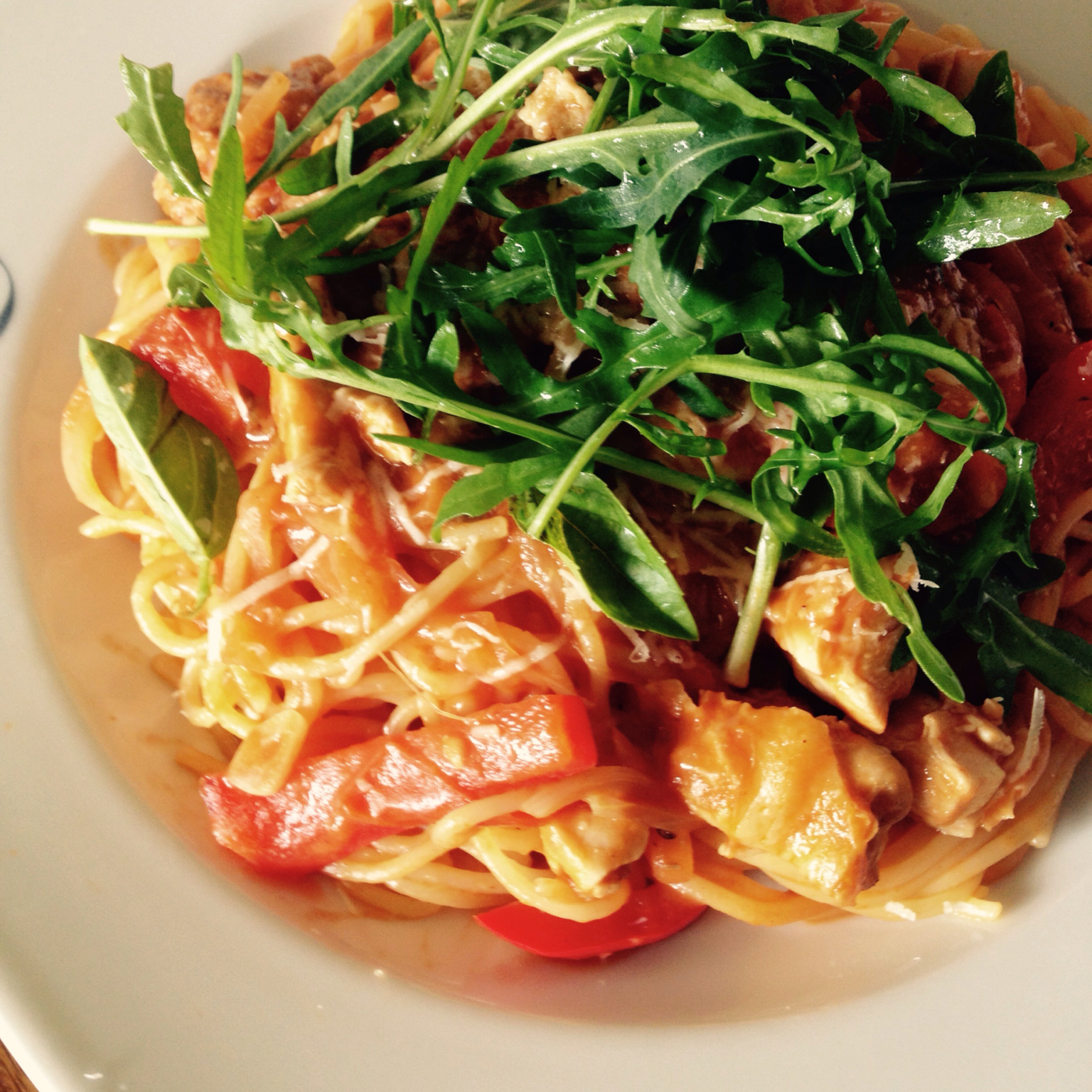 炒鸡随便洋葱培根意面