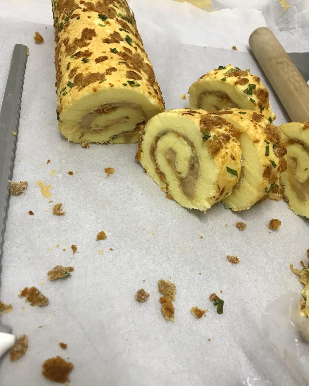 香葱肉松肥蛋糕卷～