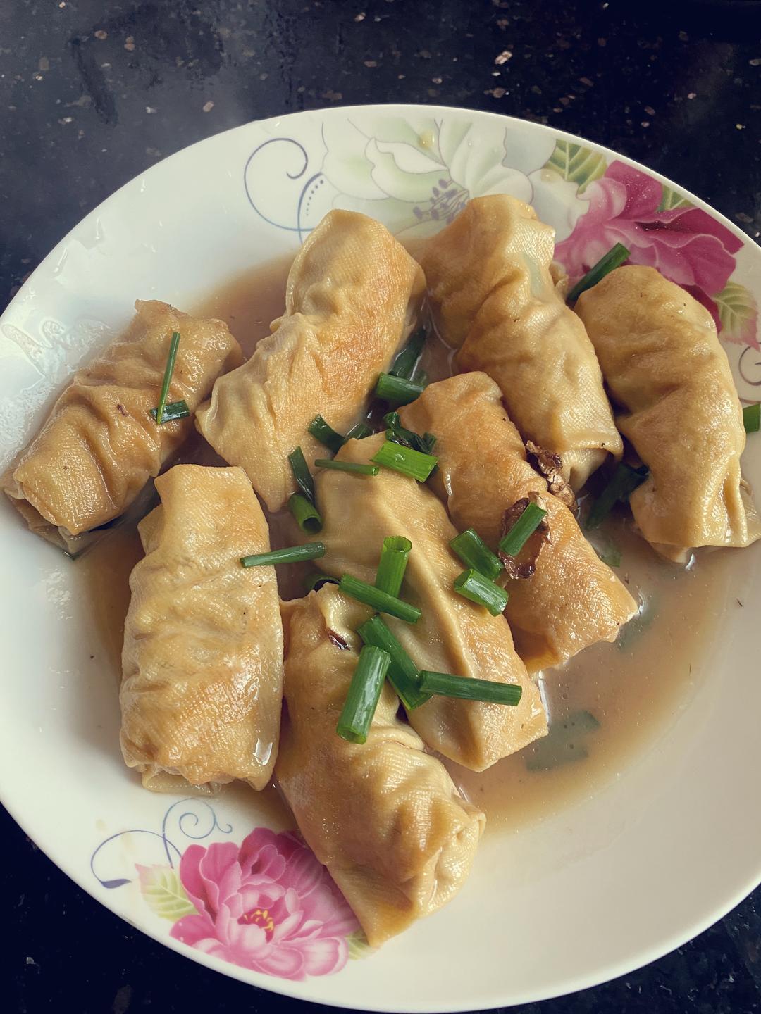 香煎煮豆皮肉卷的做法