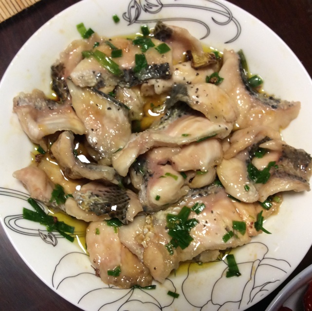 葱油黑鱼片