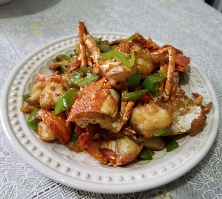 紫色偶然-20做的椒盐青龙(龙虾)