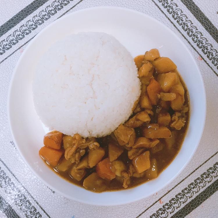 鸡腿咖喱饭