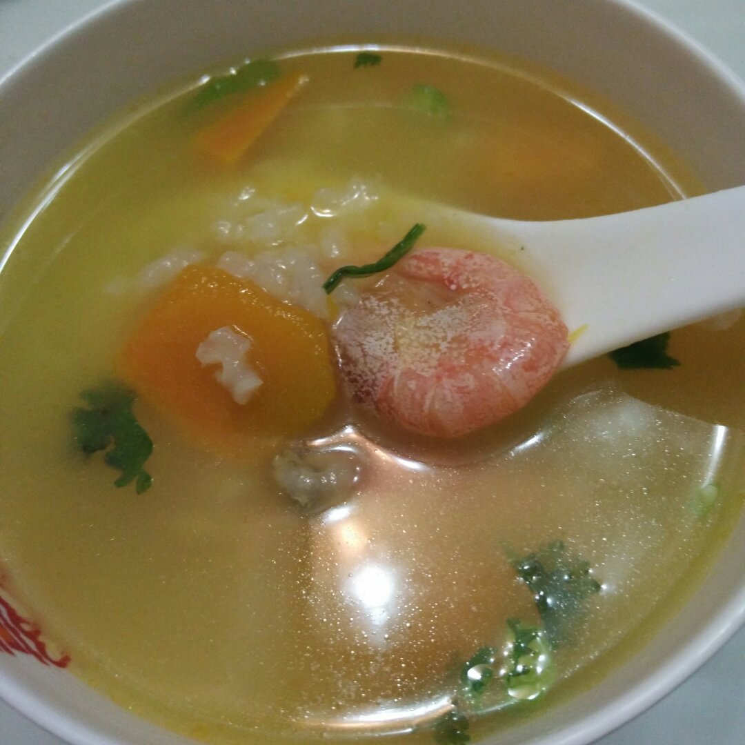 南瓜鲜虾粥