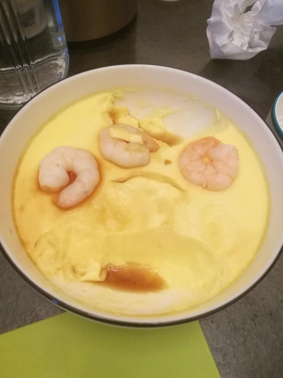 滑嫩的虾仁蛋羹