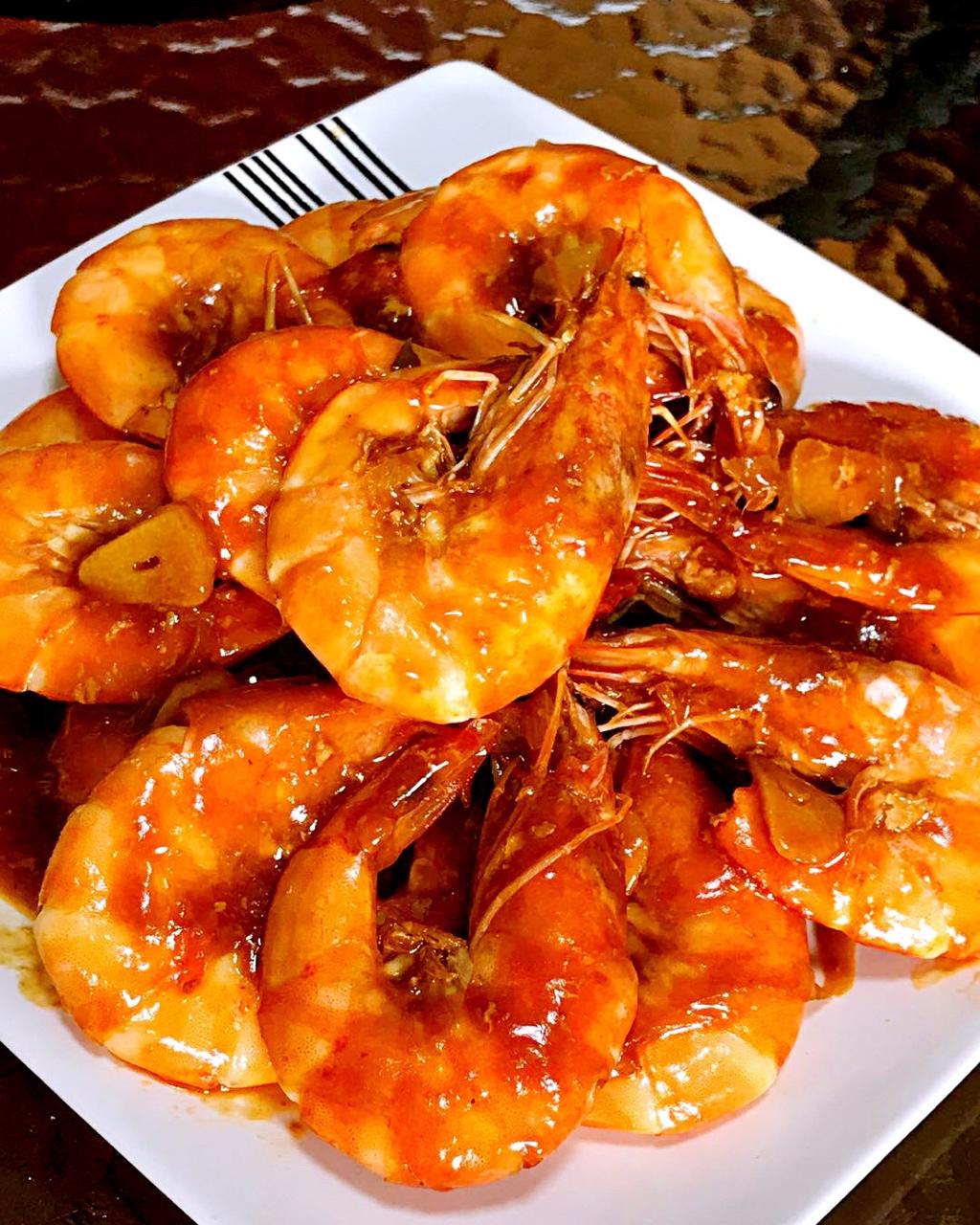 中福玫瑰123做的番茄酱闷大虾