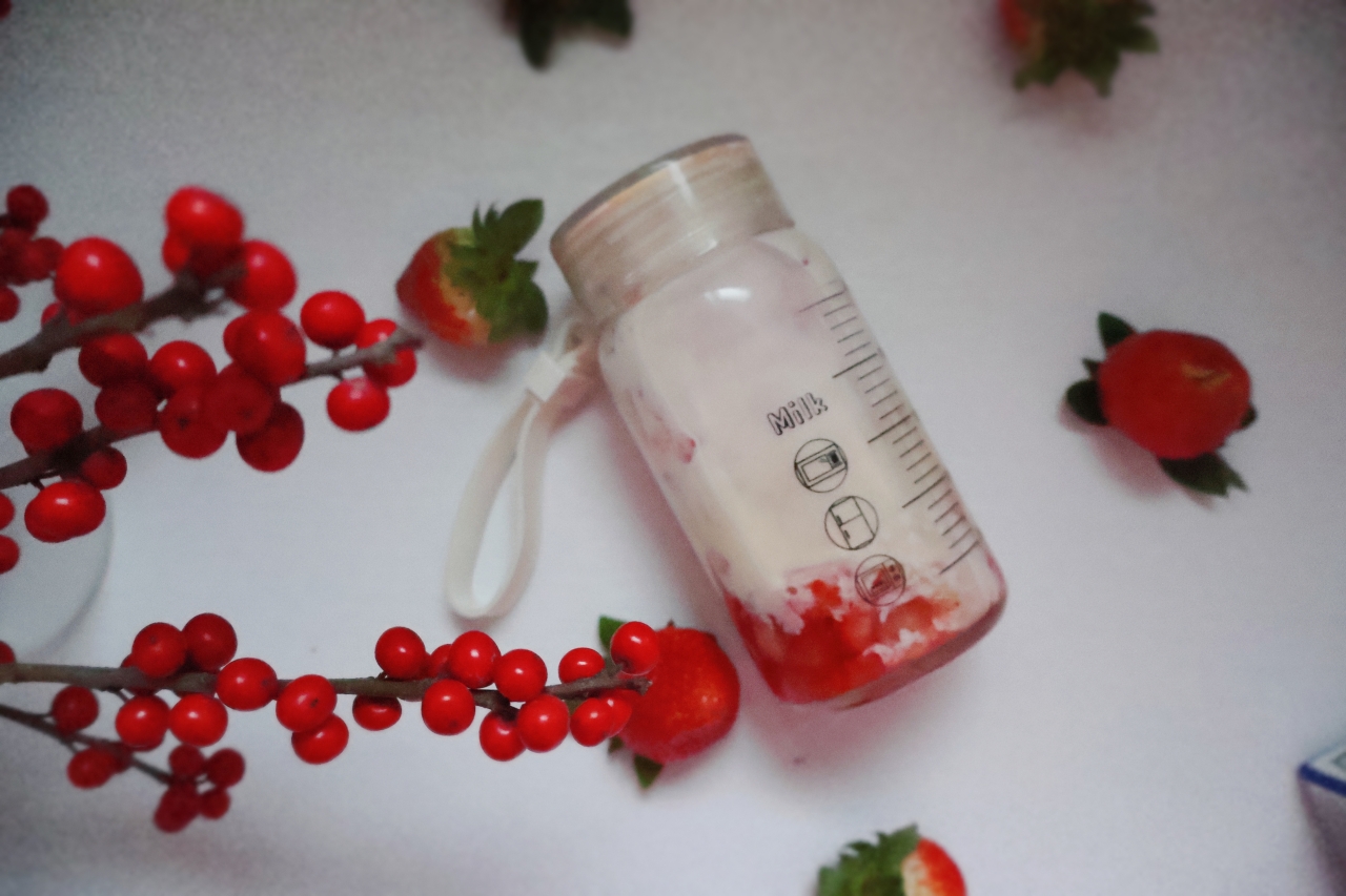 颜值➕美味➕快手の草莓🍓牛乳茶🍵