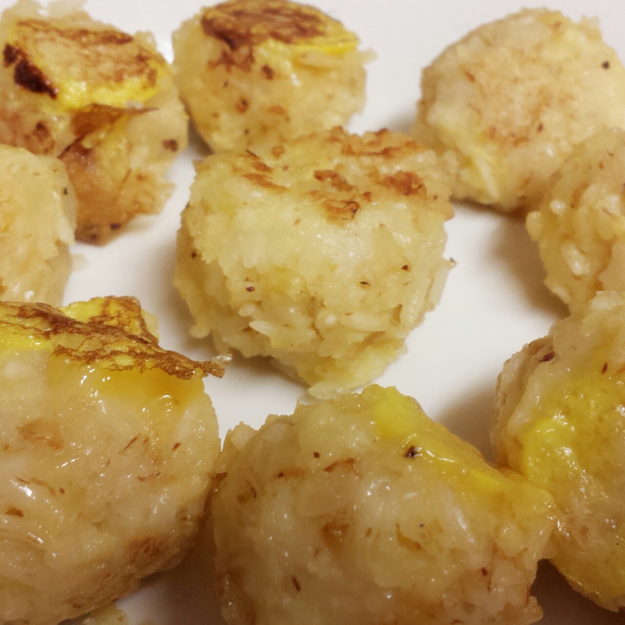 蛋煎饭团