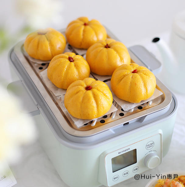 南瓜豆沙包【5月北鼎蒸炖锅食谱】