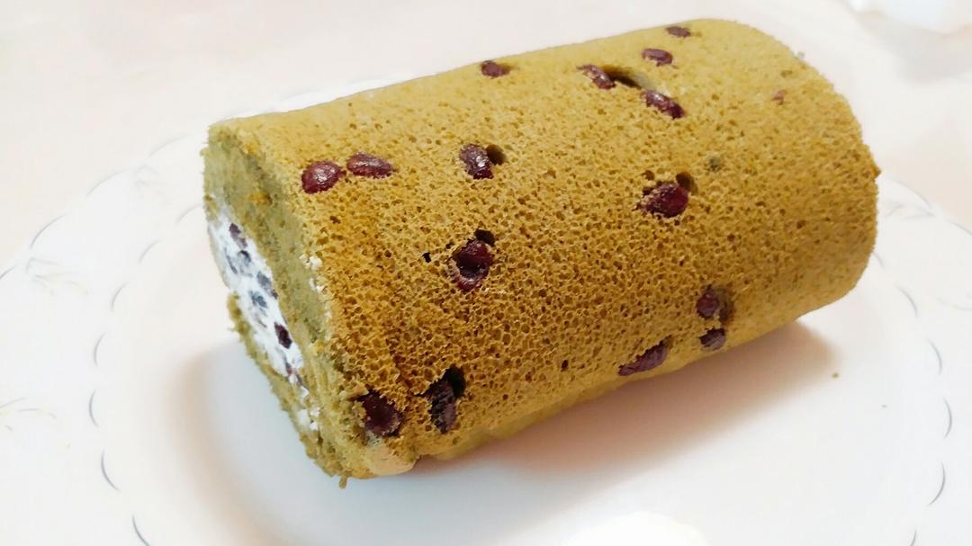 抹茶蜜豆蛋糕卷
