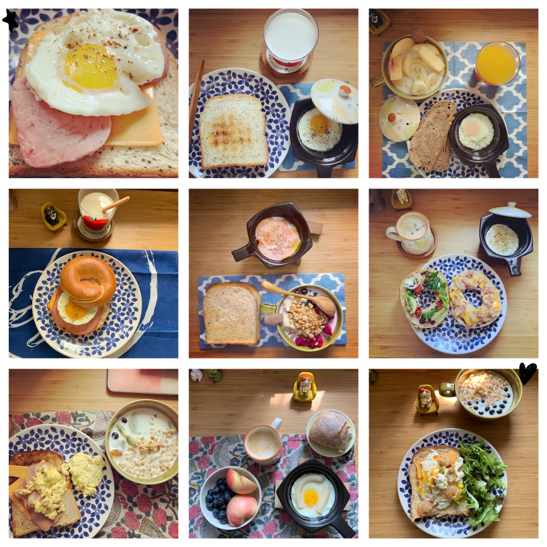 早餐日常（三明治、贝果、全麦面包）的做法
